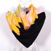 Ladies Daisy Large Square Scarves  New 90*90cm Spring Autumn Matt Satin Scarves Fashion Accessories Navy Blue Silk Scarf