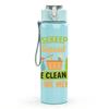 1PC Housekeeping Squad Service Text 750ml Color Plastic Sports Water Bottle Leakproof Flip Straw Lid Suitable for Sports Office Home Use