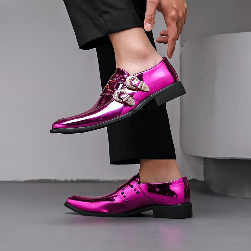 Fashion Classic Chelsea Pointed-toe Leather Shoes for Men Men Busines Fashion Hairstylist Leather Shoes Wedding Banquet Shoes Size 38-46