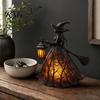 Decorative Witch Lamp Halloween Decoration, Gothic Holding Lantern Light, Spooky Night for Holiday Party Tabletop Decor Light
