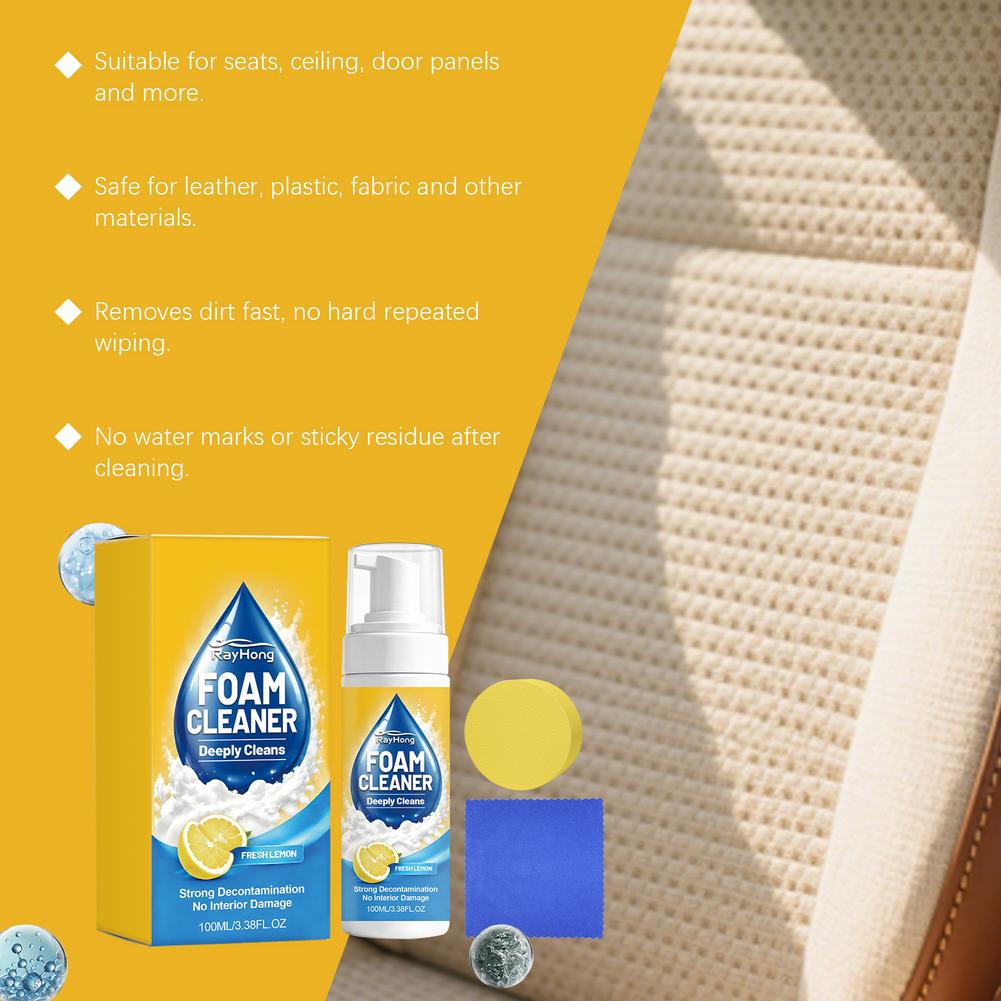4-In-1 Multi-Enzyme Foam Cleaner All-Purpose Deep Cleaning Spray For Car Interior Kitchen Grease Bathroom Tiles Sofa Upholstery