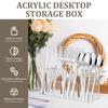 Acrylic Cutlery Organizer Clear Spoon and Fork Holder Exquisite 3 Section Tableware Storage Box Household Cutlery Utensil Holder