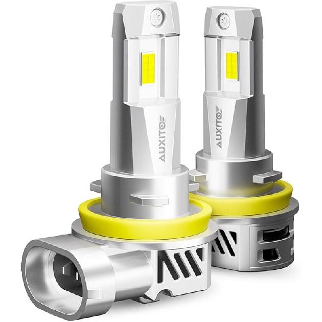 Светодиодные лампы AUXITO H11B, на 600% ярче, сверхъяркие, подключи и играй, долгий срок службы, без мерцания, 98% совместимость, 2 шт.
