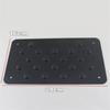Aluminum Car Floor Mat Non-slip Rubber Heel Plate Pedal Carpet Foot Pad Black X1