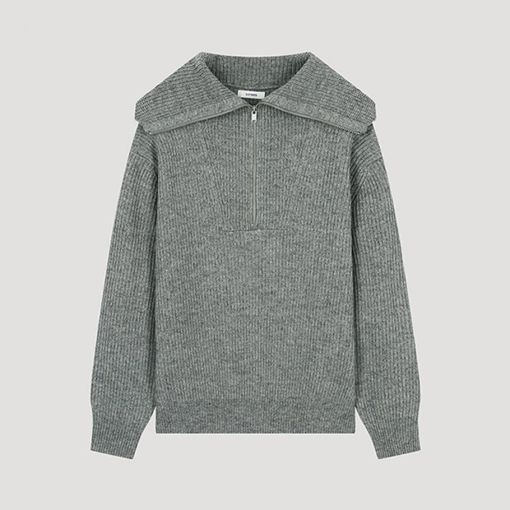 She S miSS Half Zip Up Collar Neck Knit SSkpoo42850 Mg