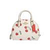 Sydney Coated Canvas With Leather Shoulder Bag, Crossbody Bag, Handbag Small Women's White CF421-IMCAH