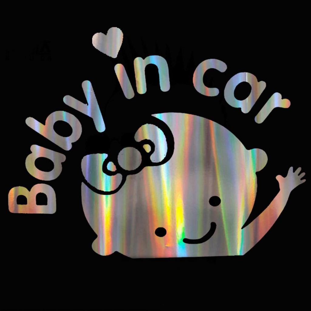 Голографическая наклейка на стекло автомобиля с предупреждением о наличии ребенка в машине