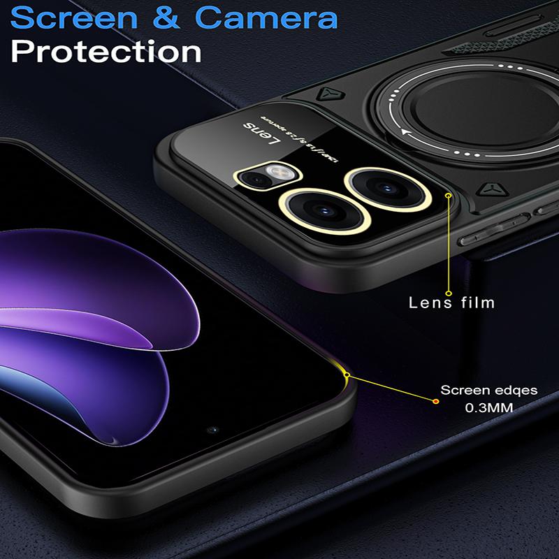 Роскошный противоударный чехол-броня для Realme C53 C55 C75 Narzo N53 N55 с подставкой-кольцом на магните, крышка capa для Realme C75 4G