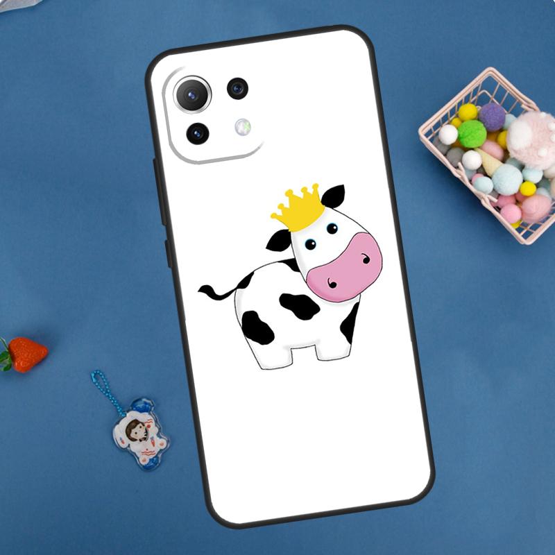 Animal Cute Cartoon Cow Case For Xiaomi 13 14 15 Ultra 11T 12T 13T 14T Pro POCO X7 Pro X3 X5 X6 M6 F5 F6 Pro Cover