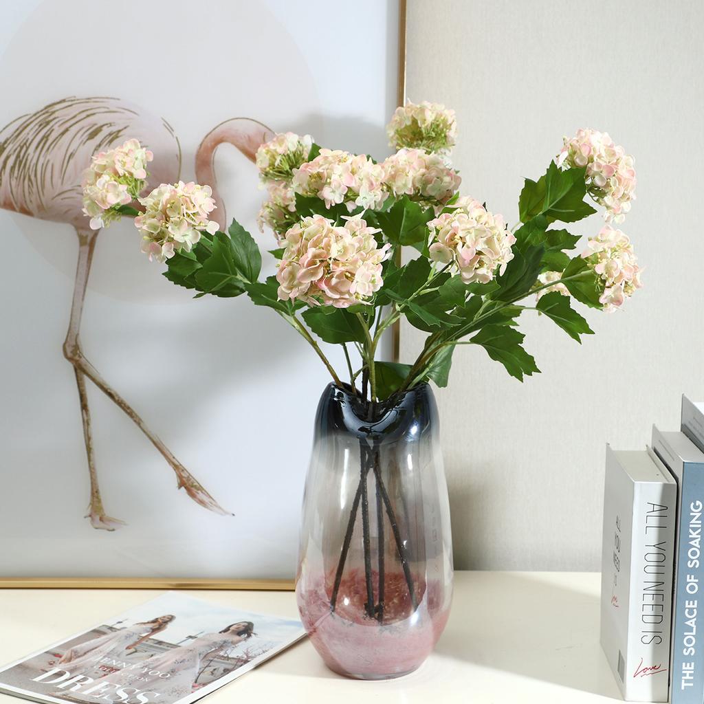 Почувствуйте увлажнение 3 голов Гортензия цветок симуляция букет домашний декор для гостиной украшение стола искусственные цветы
