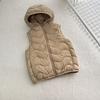 Korean hooded children's down vest super light duck down medium and older children and girls wearing hats down jacket vest
