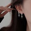 Панк Черные Серьги-Подвески с Крестом для Женщин Готические Хип-Хоп Металлические Длинные Серьги с Кисточками Свадебная Вечеринка Украшения Подарки