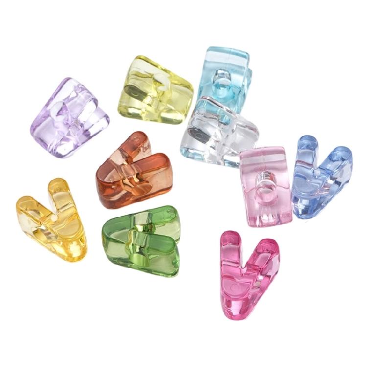Name Jewelry Beads Clear Acrylic Letter Beads Large Hole 10 Piece Set for DIY Bracelets, Phone Straps and Jewelry
