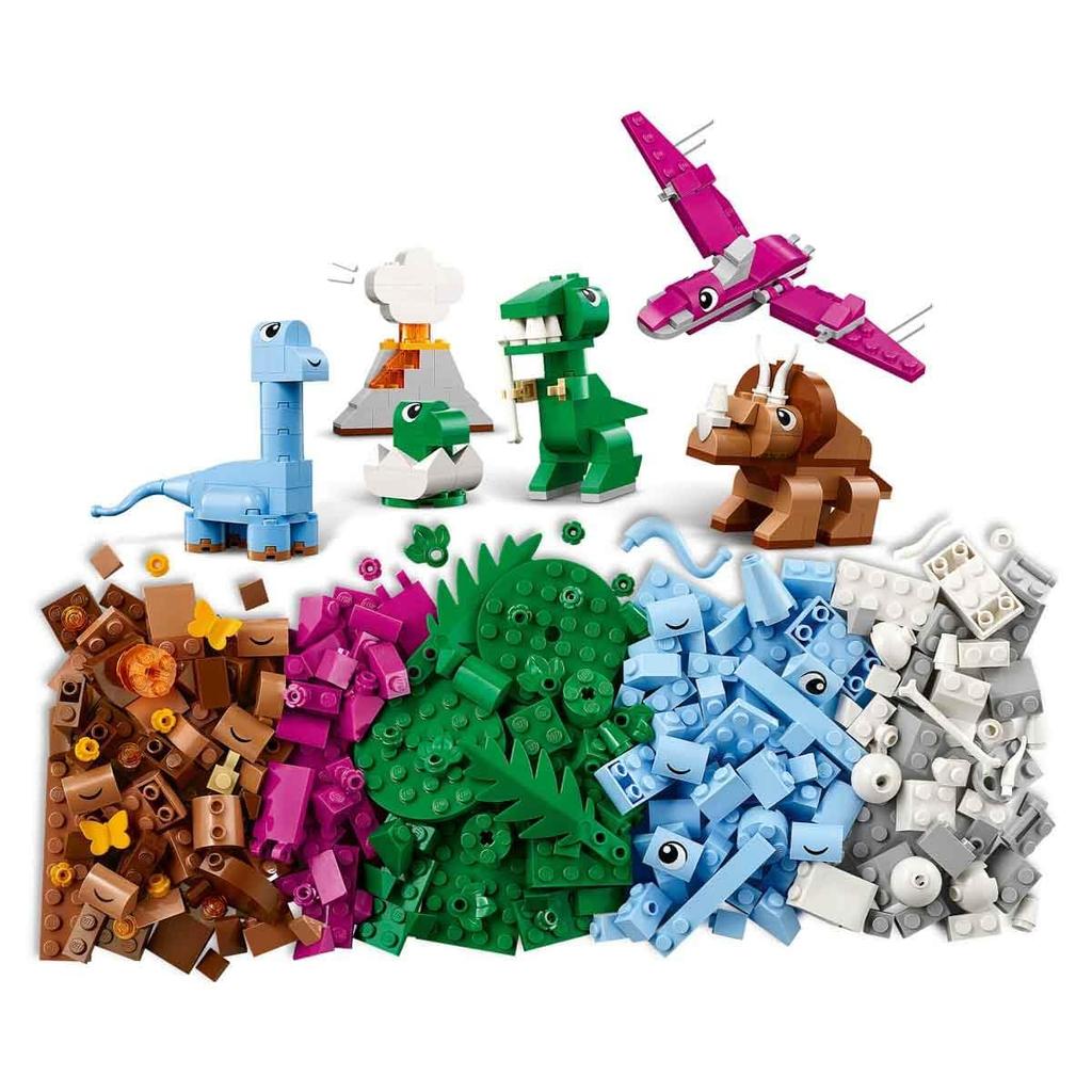 LEGO Classic Build a Dinosaur Toy - Birthday Present, Building Blocks, Educational Toy for Boys and Girls, Ages 5, 6, 7, 8, Dinosaurs, Item No. 11041