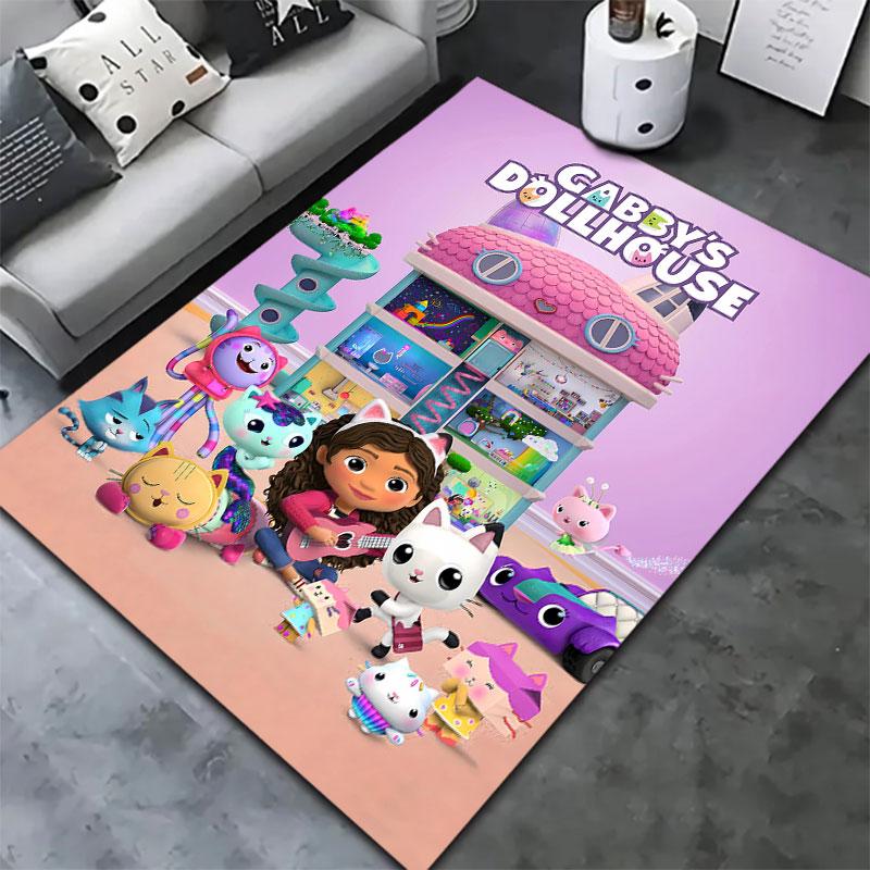 Gabby'S Dollhouse Carpet Rug For Living Room Bedroom Home Sofa Decoration Kids Play Nonslip Floor Mat