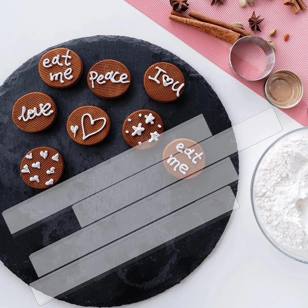 2Pcs Acrylic Rolling Pin Spacers Dough Thickness Guides Measuring Strip Pasta Supplies