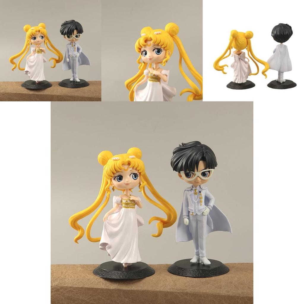 Sailor Moon Tsukino Usagi And Chiba Mamoru Pvc Action Figure Set With Collectible Anime Characters For Fans