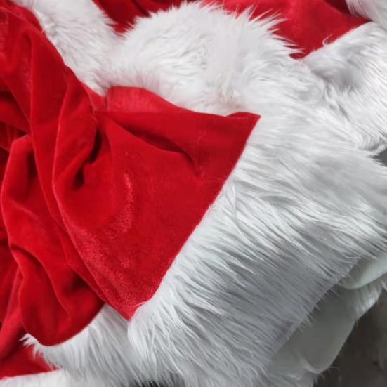 1 комплект рождественского костюма включает в себя верх, штаны, шляпу, пояс и бороду Санта-Клауса для косплея, драматического представления, оперы, выступлений, фотосъемки