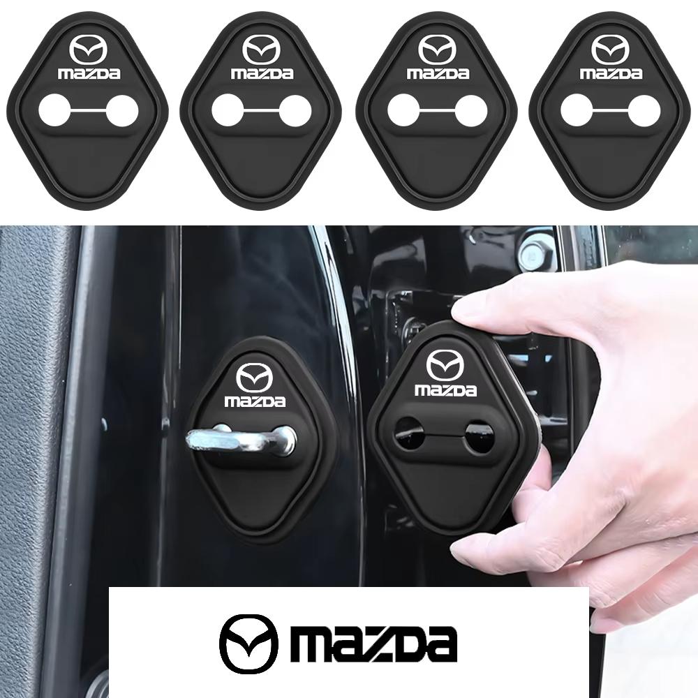4Pcs Car Door Lock Buckle Silicone Protective Cover for Mazda 2 3 5 6 Axela Atenza Speed 6 CX-3 CX-4 CX 5 CX-7 CX-8 CX-9 Demio nn1