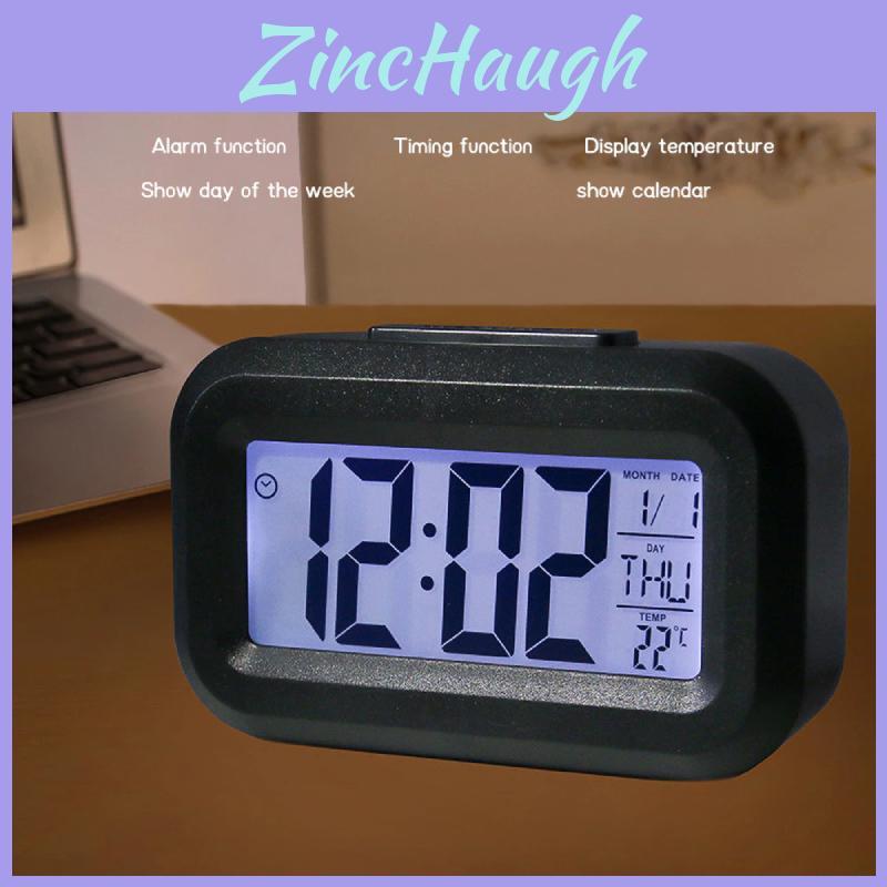 Childrens Cartoon Desktop Alarm Clock With Temperature Sensor Night Light For Girls Room