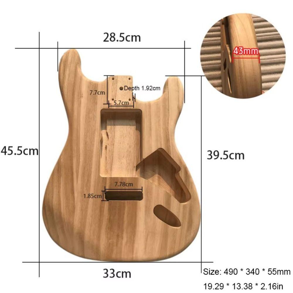 Wood Type Guitar Barrel Body Maple Electric Guitar Bucket Material New Electric Guitar Parts
