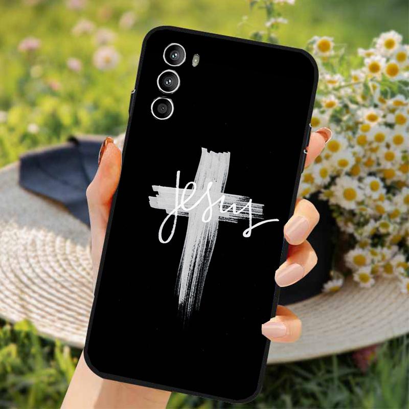 Чехол для телефона для Moto G84 G04 G22 G31 G32 G42 G52 G10 G20 G30 G60 G13 G14 G50 G100 G73 G23 Чехол с Иисусом