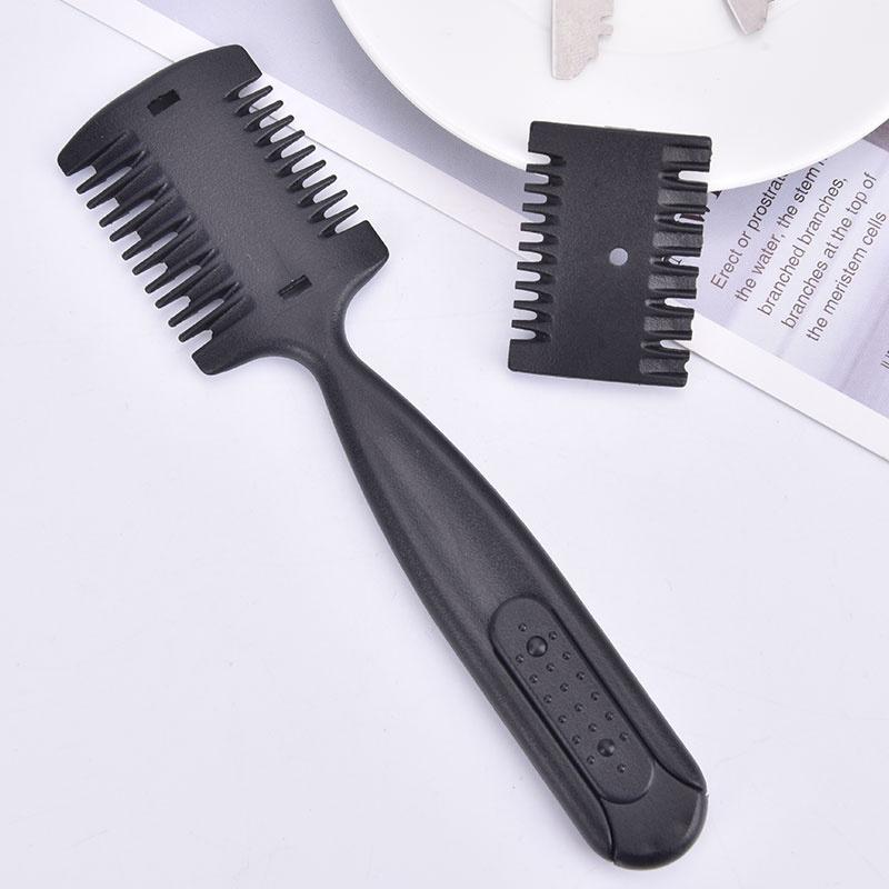 Двухсторонняя расческа для бритвы для волос, профилировщик слоя, режущая истончающаяся расческа с лезвием
