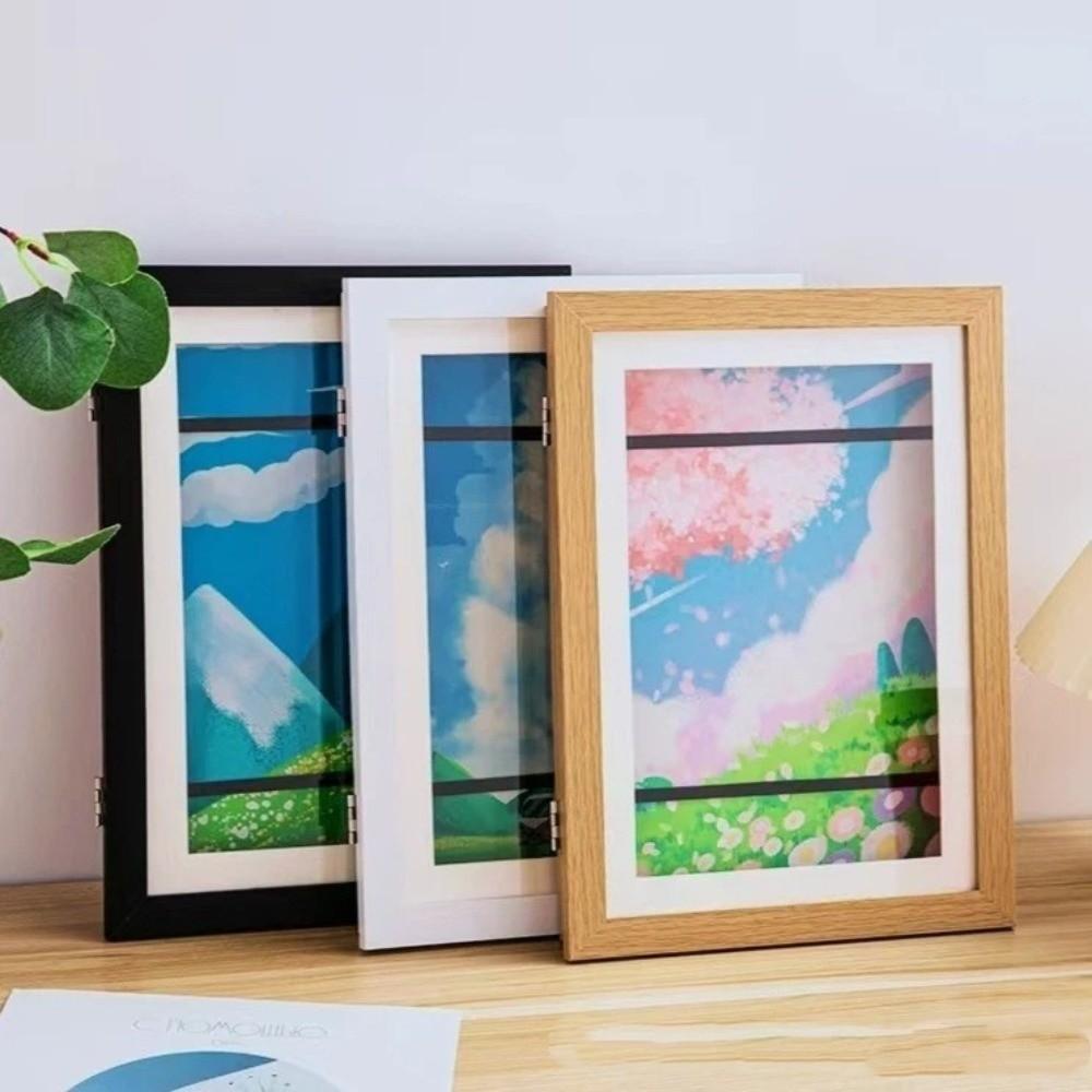 Wall Mount Flip Photo Frame Magnetic Closure Display Frame Children's Art Picture Storage