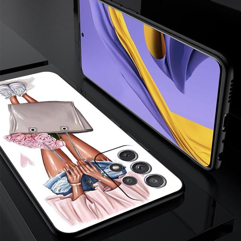 Чехол для телефона с высоким каблуком для девушки, женщины, для Samsung Galaxy A17 A07 A55 A35 A25 A15 A05 A33 A31 A23 A21s A13 A41 A73 A53 A51 A715G