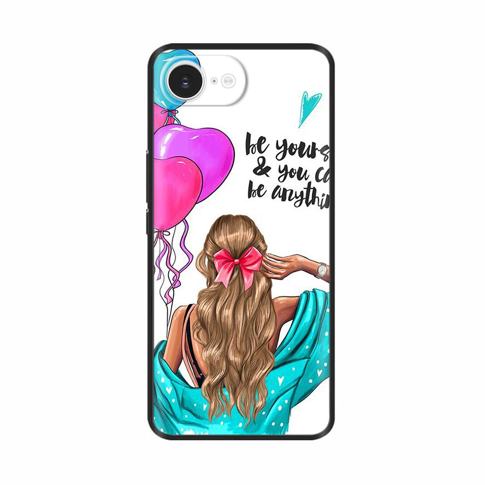 For iPhone 16e Case Black Silicone Painted Case For iPhone 16e Cover TPU Anti-drop Phone Protector Cover For iPhone 16 E Cases