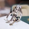Кольцо-корона из платины с бриллиантовым покрытием в виде переплетенного цветочного бутона для женщин, помолвочное кольцо для свадьбы