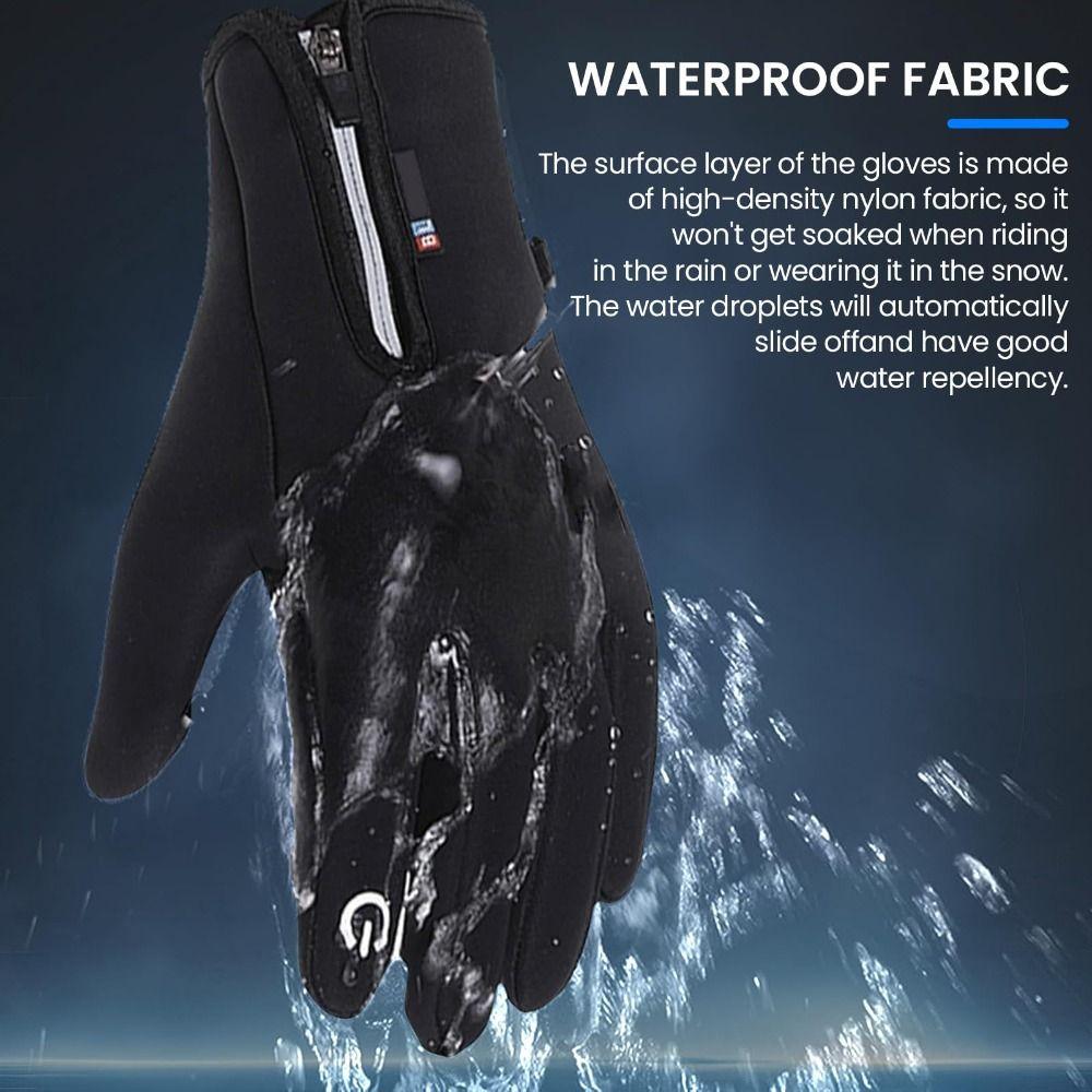Waterproof Rechargeable Gloves Reusable Touchscreen Gloves Warm USB Heated Gloves for Winter