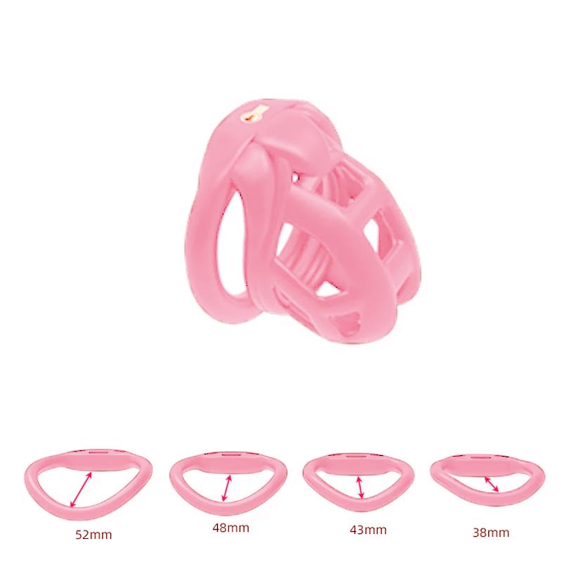 LUST Chastity Men's Lock Chaste Vessel Black Light Pvc Penile Ring Snap Ring Multi Size Cage SM Sex Toys BDSM 3D Invisible Lock