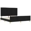 Bed Frame with Headboard Black 180 x 200 cm Fabric