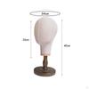 Canvas Mannequin Head Hat Display Multipurpose Manikin Model Wig for Headset