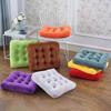 Square Seat Cushion 16x16 Inches Solid Color Stuffed Chair Pad Velvet Thick Seat Cushion for Dining Chair Floor Home Office