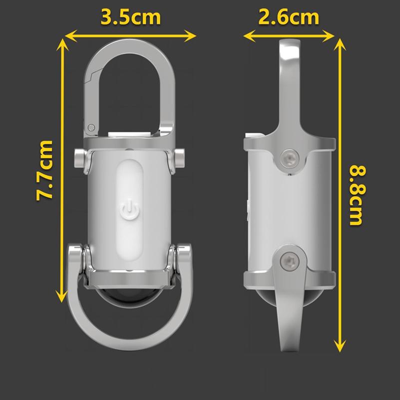 1/2/3/5pcs Rechargeable Keychain Flashlights 800LM COB Work Light Torch Ultra Bright Mini Portable Lantern for Searching Hiking