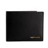Men' Black Wings Wallet Made of Natural Cowhide Leather