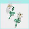 Модные серьги из сплава с цветочным дизайном, трендовое гальваническое покрытие сзади и пусеты спереди