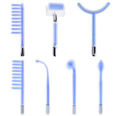 Высокочастотный неоновый аргоновый электрод для лица, насадка для грибовидного электрода, синие трубки, массажер для лица, светильник, устройство для ухода за кожей лица