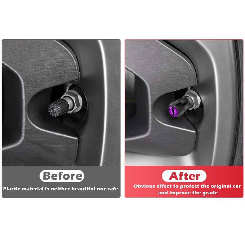 5 ШТ./ЛОТ Универсальные DIY Колпачки на ниппель автомобильного колеса/шины Наклейки на автомобиль Для Авто Мото Аксессуары Декор Подарок, Форма Глаз