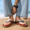 Модные мужские сандалии Дышащие семейные тапочки уличная мода повседневные плоские пляжные сандалии шлепанцы мужская обувь новое летнее дизайнерское