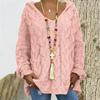 Women Fashion Loose Large Size Solid Color Hood Long Sleeves Sweater Tops