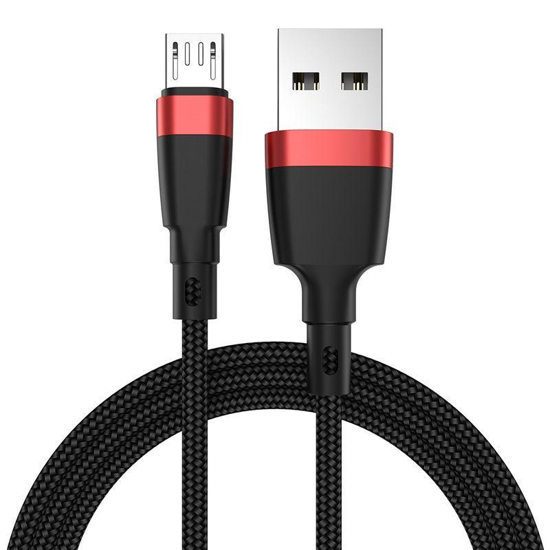 Кабель Micro USB 1 м, 2 м, 3 м, нейлоновый плетеный кабель для быстрой зарядки для мобильного телефона Samsung, Huawei, Xiaomi Redmi, Android