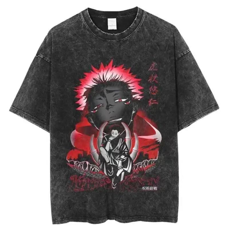 Ryomen Sukuna Vintage Anime T-shirts Graphic Unisex Men Women Tees Summer Gifts