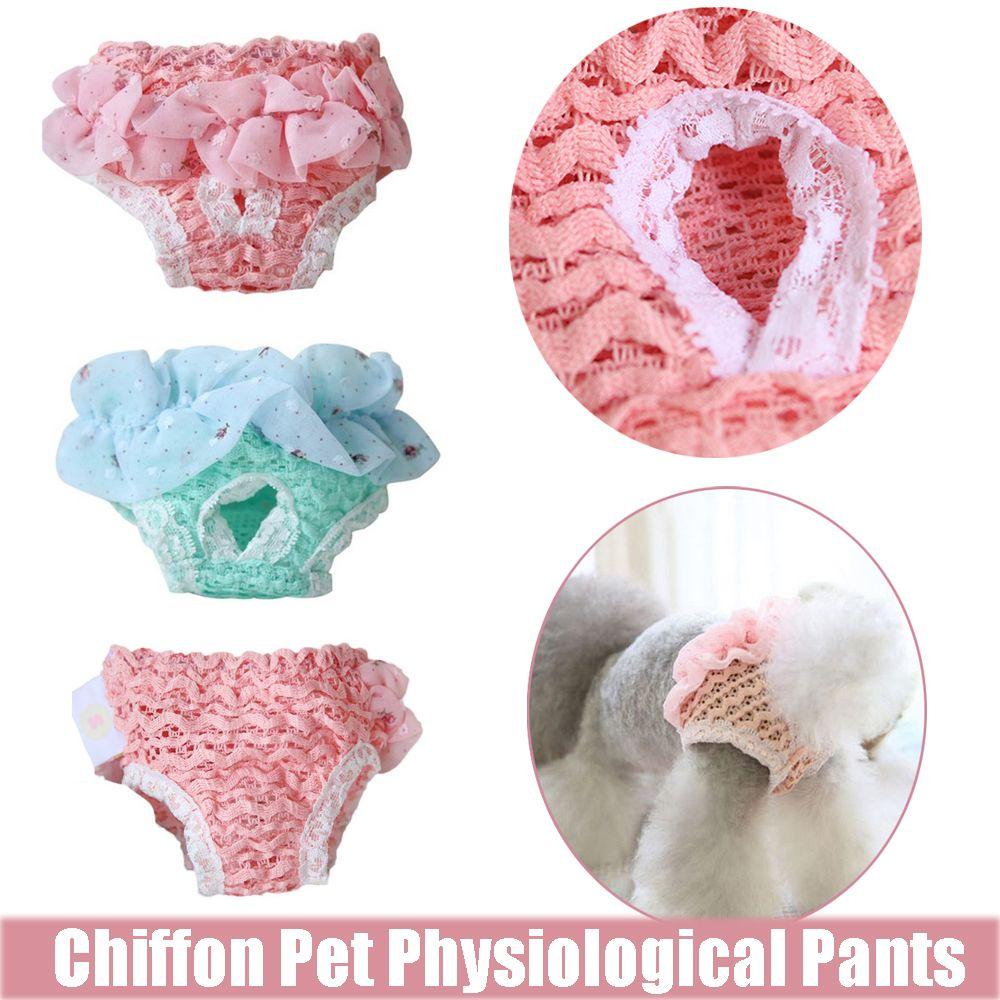 Cute Clothes Chiffon Elasticity Cat Supplies Puppy Diaper Dog Panties Pet Physiological Pants