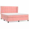 3129224 vidaXL Lit à sommier tapissier avec matelas Rose 160x200 cm Velours