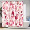 Акварельная шторка для душа в горошек розовая красная белая разноцветная декор для ванной полиэстеровая ткань водонепроницаемая с карманом для штанги домашний декор для ванной