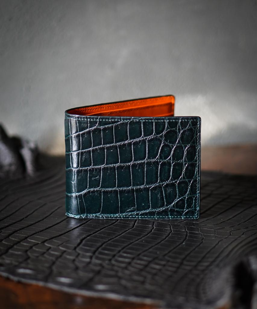 Heimdallr [Glossy] Handmade Real Crocodile Leather Wallet_6 Colors