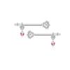 Pink Butterfly Heart Navel Lip Nipple Belly Piercing Jewelry Ear Studs Nose Rings Belly Button Rings
